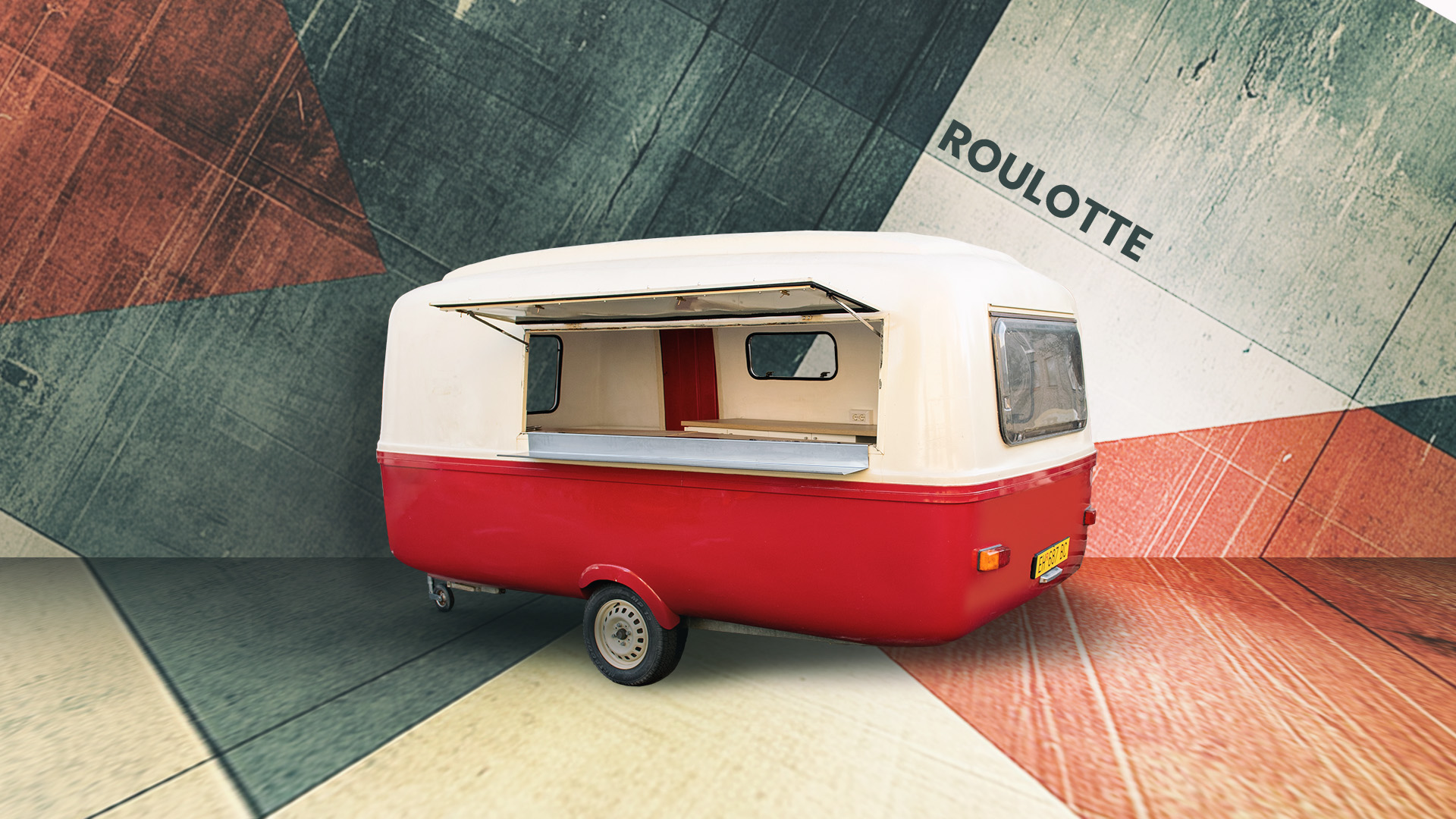 Una vecchia roulotte rimodernata e trasformata in bar mobile
